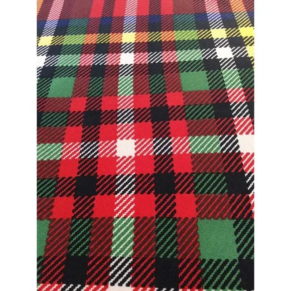 DUNEDIN Red Plaids & Checks Silk Scarf 31"/31,5" EX COND - Picture 7 of 8